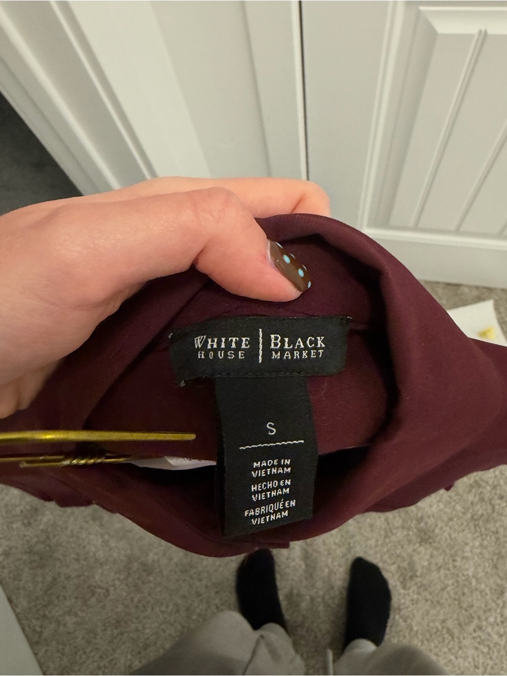 maroon blouse - Picture 7 of 7